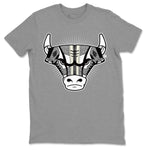 Jordan 1 White Cement Sneaker Match Tees Sneaker Bull Head Sneaker Tees Jordan 1 White Cement Sneaker Release Tees Unisex Shirts