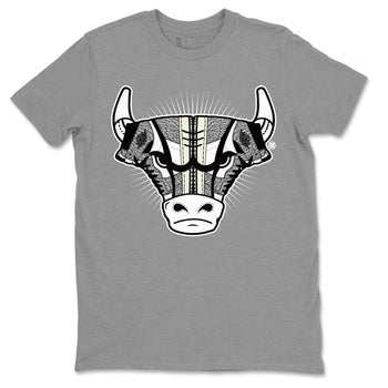 Jordan 1 White Cement Sneaker Match Tees Sneaker Bull Head Sneaker Tees Jordan 1 White Cement Sneaker Release Tees Unisex Shirts