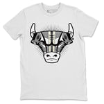 Jordan 1 White Cement Sneaker Match Tees Sneaker Bull Head Sneaker Tees Jordan 1 White Cement Sneaker Release Tees Unisex Shirts