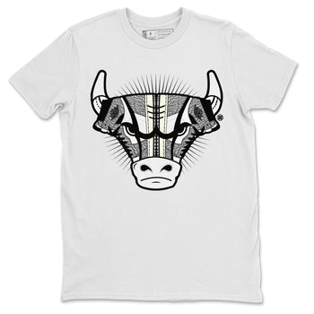 Jordan 1 White Cement Sneaker Match Tees Sneaker Bull Head Sneaker Tees Jordan 1 White Cement Sneaker Release Tees Unisex Shirts