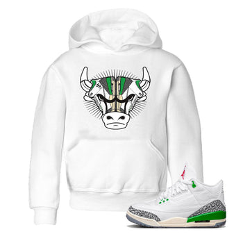 Air Jordan 3 Lucky Green Sneaker Match Tees Sneaker Bull Head Sneaker Tees Jordan 3 Retro Lucky Green Sneaker Release Tees Kids Shirts White 1