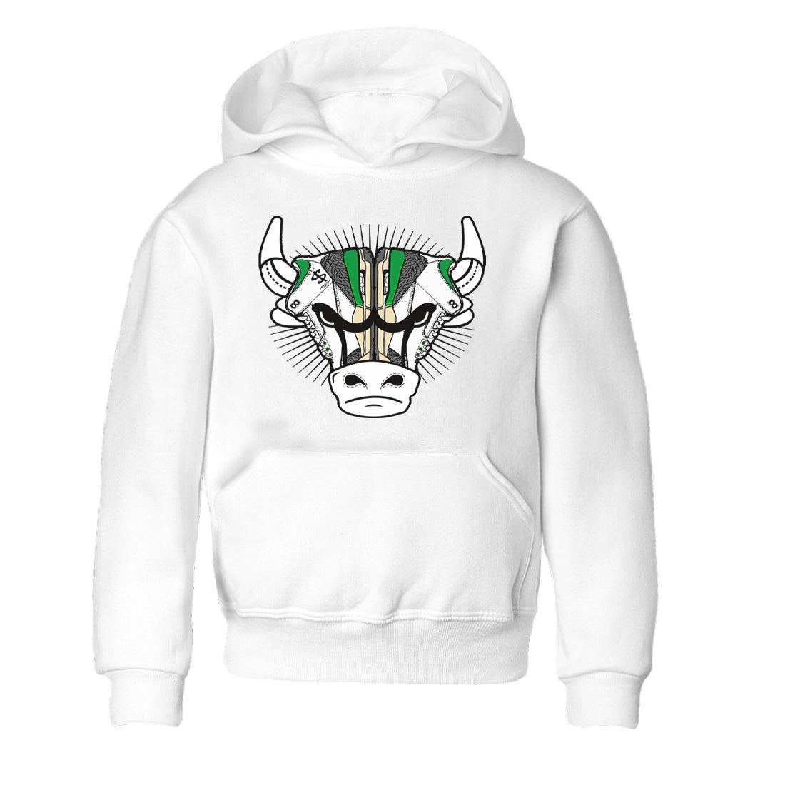 Air Jordan 3 Lucky Green Sneaker Match Tees Sneaker Bull Head Sneaker Tees Jordan 3 Retro Lucky Green Sneaker Release Tees Kids Shirts White 2