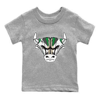 Air Jordan 3 Lucky Green Sneaker Match Tees Sneaker Bull Head Sneaker Tees Jordan 3 Retro Lucky Green Sneaker Release Tees Kids Shirts Heather Grey 2
