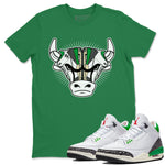 Air Jordan 3 Lucky Green Sneaker Match Tees Sneaker Bull Head Sneaker Tees Jordan 3 Retro Lucky Green Sneaker Release Tees Unisex Shirts Kelly Green 1