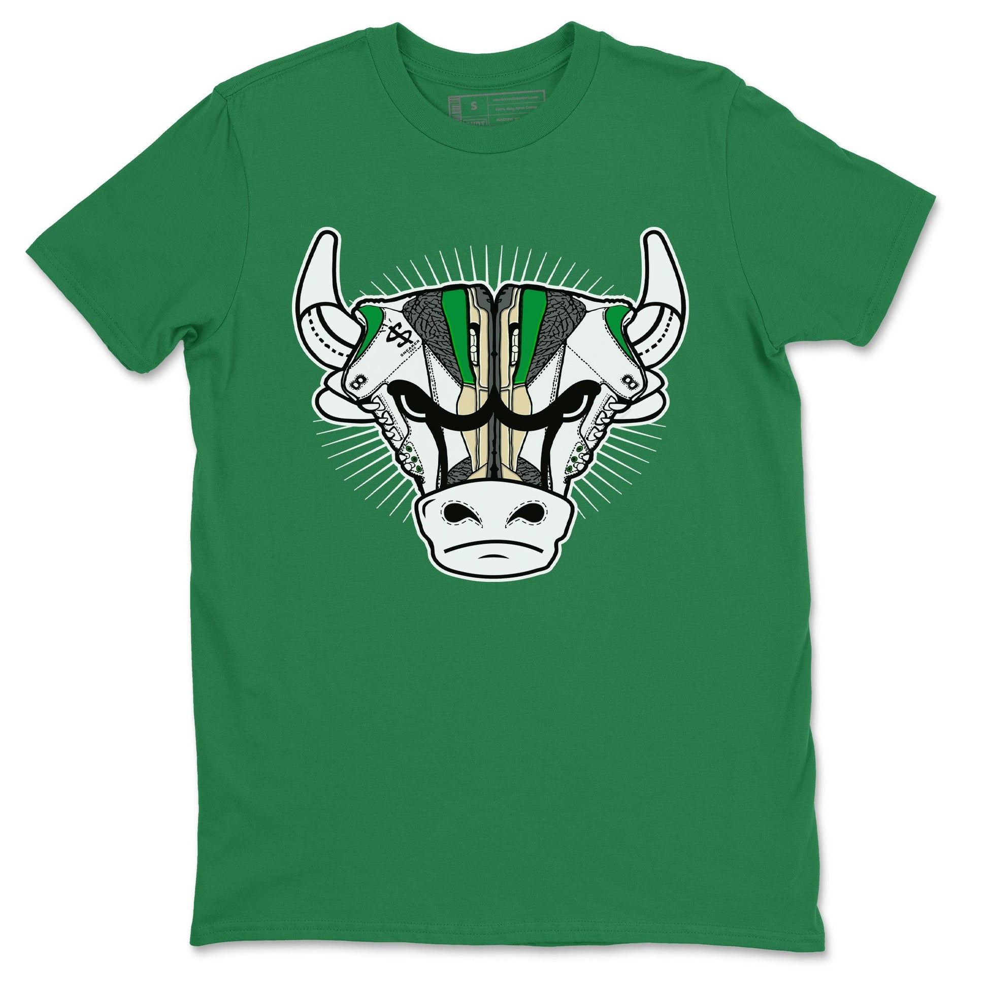 Air Jordan 3 Lucky Green Sneaker Match Tees Sneaker Bull Head Sneaker Tees Jordan 3 Retro Lucky Green Sneaker Release Tees Unisex Shirts Kelly Green 2