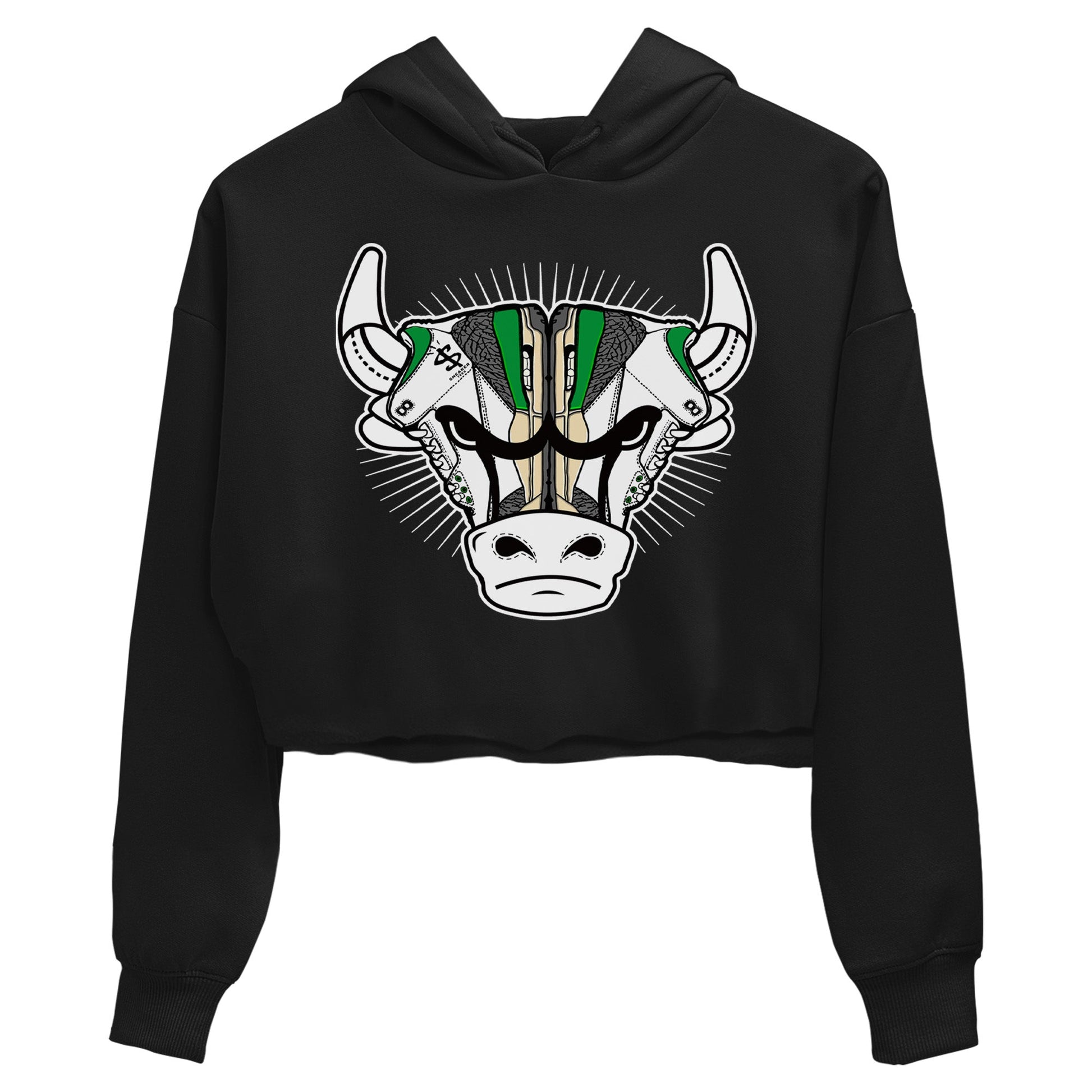 Air Jordan 3 Lucky Green Sneaker Match Tees Sneaker Bull Head Sneaker Tees Jordan 3 Retro Lucky Green Sneaker Release Tees Women's Shirts Black 2
