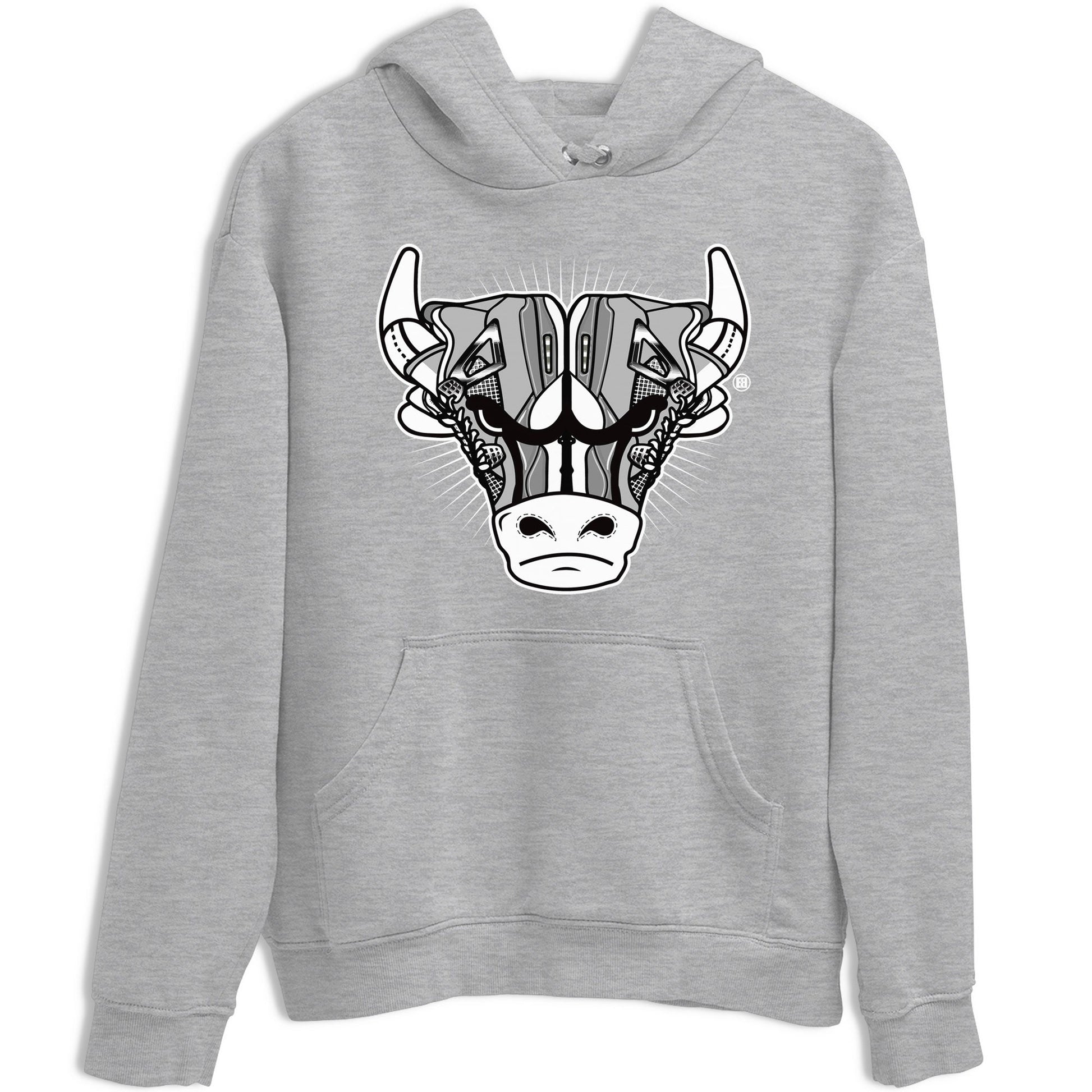 Air Jordan 4 Retro Frozen Moments shirt to match jordans Sneaker Bull Head sneaker tees Air Jordan 4 Light Iron Ore SNRT Sneaker Release Tees Unisex Heather Grey 2 T-Shirt