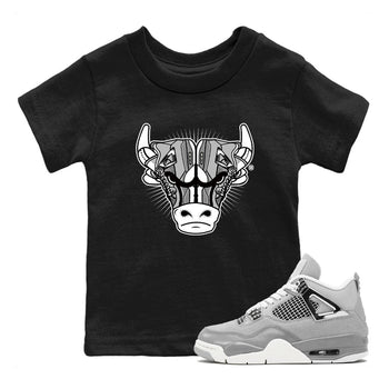 Air Jordan 4 Retro Frozen Moments shirt to match jordans Sneaker Bull Head sneaker tees Air Jordan 4 Light Iron Ore SNRT Sneaker Release Tees Baby Toddler Black 1 T-Shirt