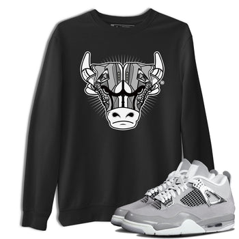Air Jordan 4 Retro Frozen Moments shirt to match jordans Sneaker Bull Head sneaker tees Air Jordan 4 Light Iron Ore SNRT Sneaker Release Tees Unisex Black 1 T-Shirt
