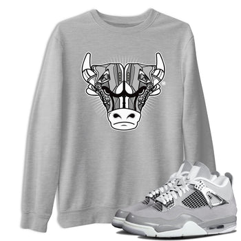 Air Jordan 4 Retro Frozen Moments shirt to match jordans Sneaker Bull Head sneaker tees Air Jordan 4 Light Iron Ore SNRT Sneaker Release Tees Unisex Heather Grey 1 T-Shirt