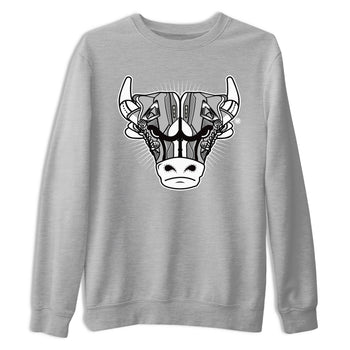 Air Jordan 4 Retro Frozen Moments shirt to match jordans Sneaker Bull Head sneaker tees Air Jordan 4 Light Iron Ore SNRT Sneaker Release Tees Unisex Heather Grey 2 T-Shirt