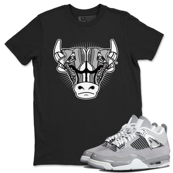 Air Jordan 4 Retro Frozen Moments shirt to match jordans Sneaker Bull Head sneaker tees Air Jordan 4 Light Iron Ore SNRT Sneaker Release Tees Unisex Black 1 T-Shirt