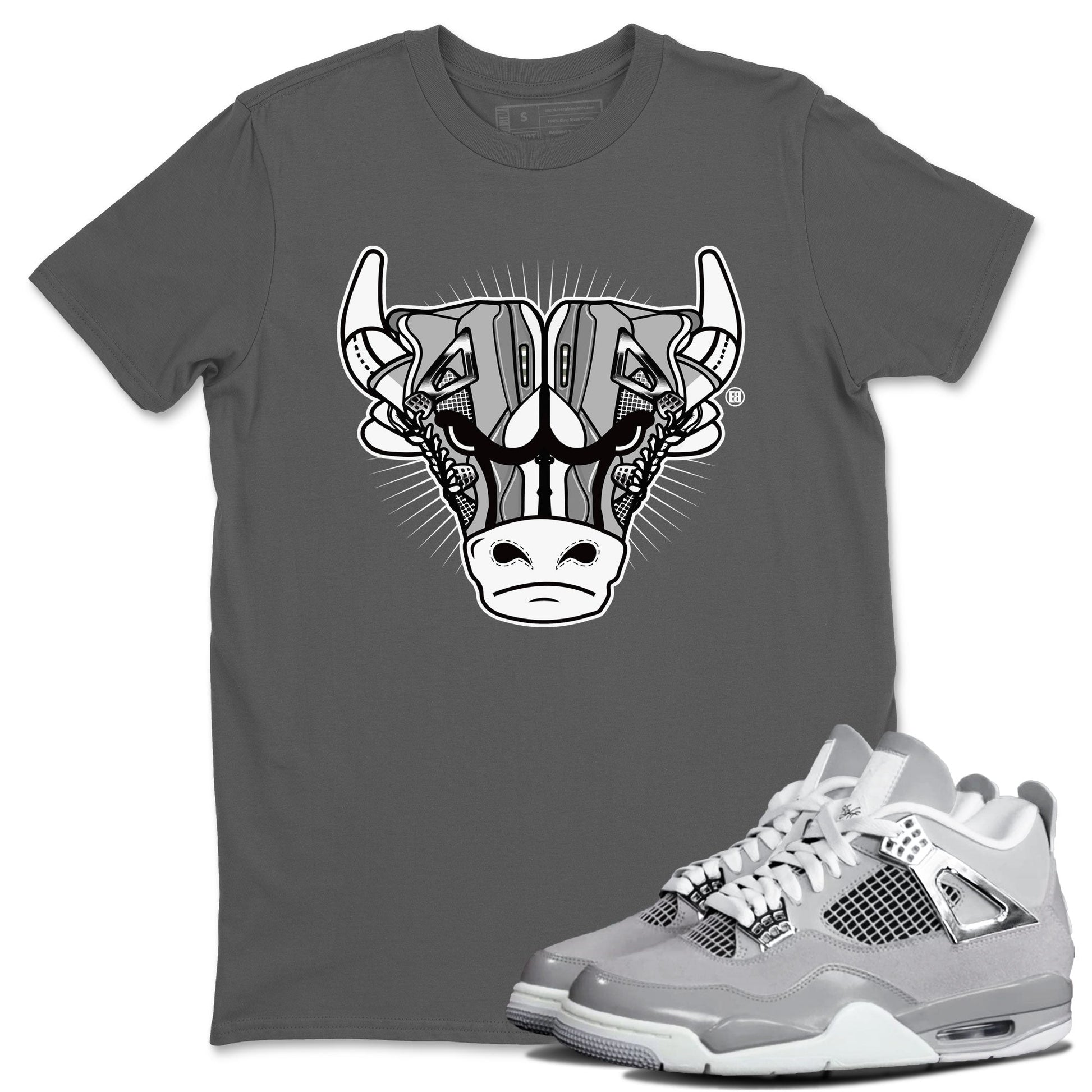 Air Jordan 4 Retro Frozen Moments shirt to match jordans Sneaker Bull Head sneaker tees Air Jordan 4 Light Iron Ore SNRT Sneaker Release Tees Unisex Cool Grey 1 T-Shirt