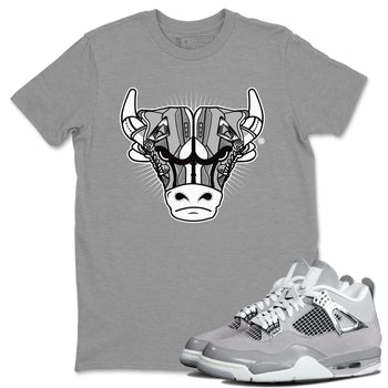 Air Jordan 4 Retro Frozen Moments shirt to match jordans Sneaker Bull Head sneaker tees Air Jordan 4 Light Iron Ore SNRT Sneaker Release Tees Unisex Heather Grey 1 T-Shirt