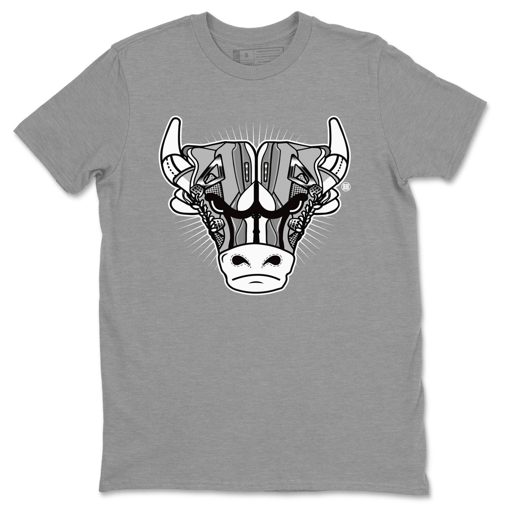Air Jordan 4 Retro Frozen Moments shirt to match jordans Sneaker Bull Head sneaker tees Air Jordan 4 Light Iron Ore SNRT Sneaker Release Tees Unisex Heather Grey 2 T-Shirt