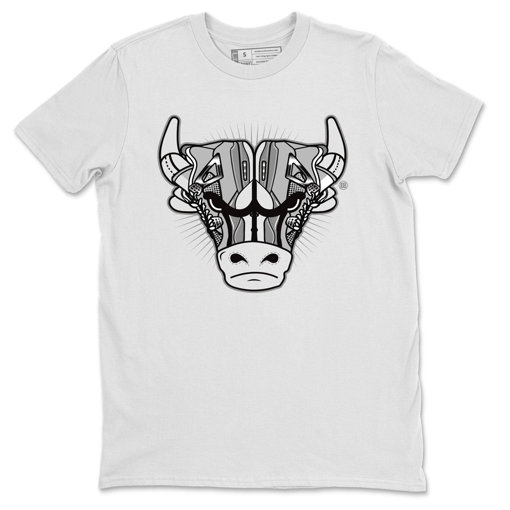 Air Jordan 4 Retro Frozen Moments shirt to match jordans Sneaker Bull Head sneaker tees Air Jordan 4 Light Iron Ore SNRT Sneaker Release Tees Unisex White 2 T-Shirt