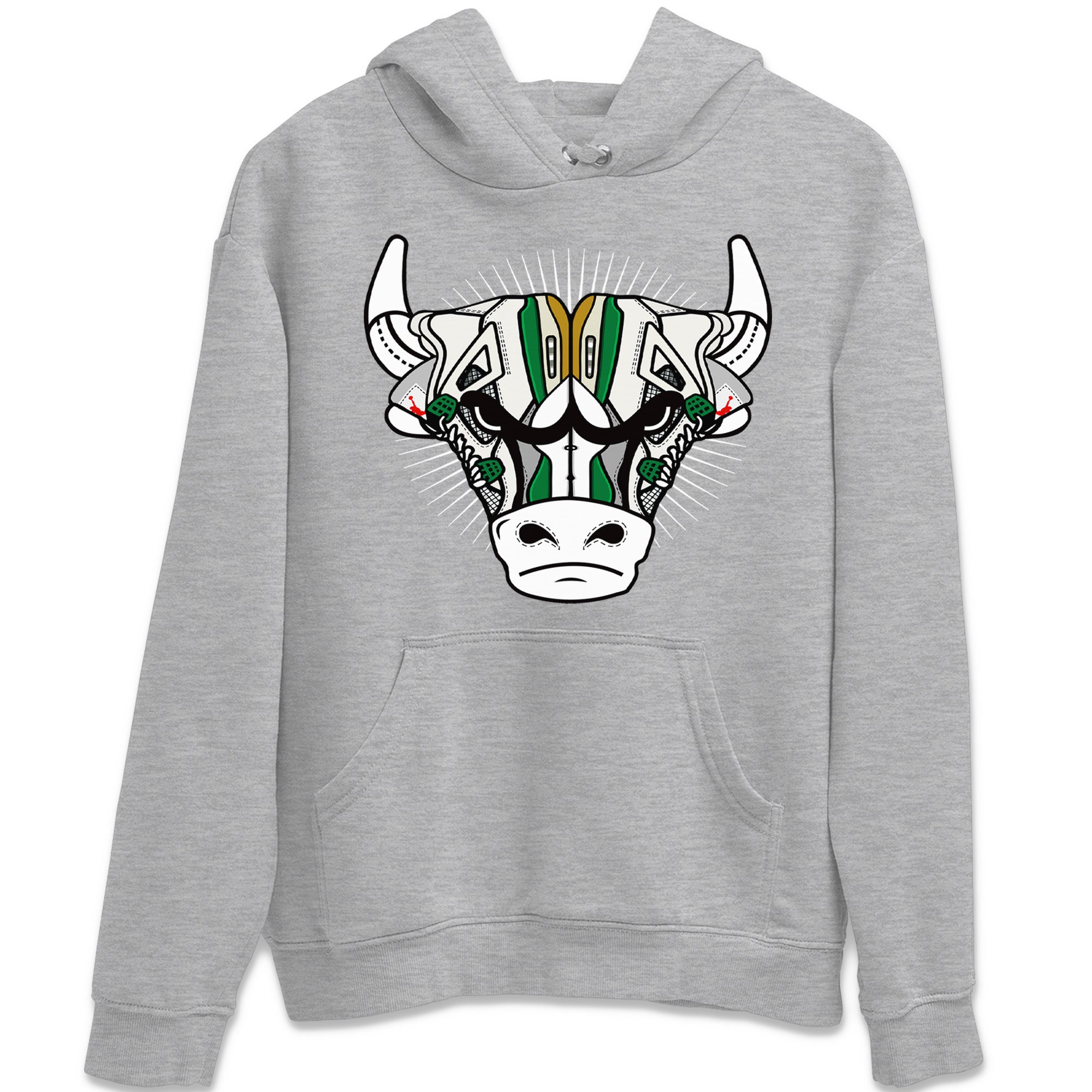 Jordan 4 Pine Green SB Sneaker Match Tees Sneaker Bull Head Sneaker Tees Nike SB Air Jordan 4 Pine Green Sneaker Tees Sneaker Release Shirts Unisex Shirts Heather Grey 2