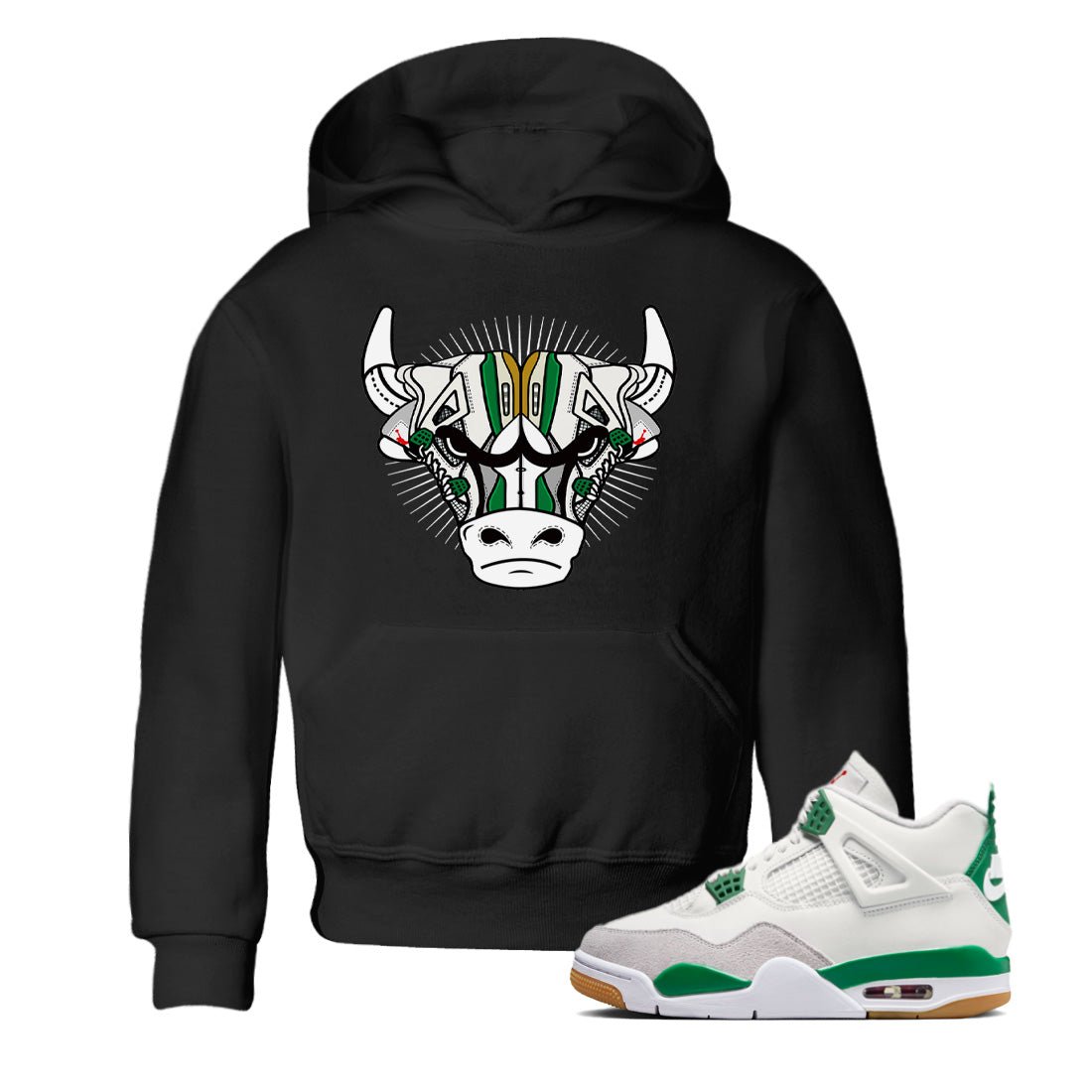 Air Jordan 4 Pine Green Sneaker Bull Head Baby and Kids Sneaker Tees Nike SB Air Jordan 4 Pine Green Kids Sneaker Tees Washing and Care Tip