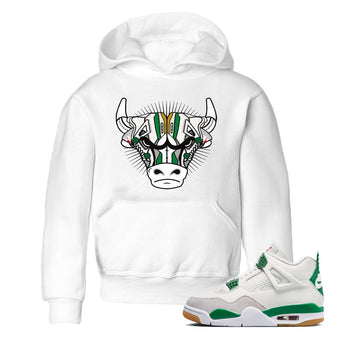 Air Jordan 4 Pine Green Sneaker Match Tees Sneaker Bull Head Sneaker Tees Nike SB Air Jordan 4 Pine Green Sneaker Release Tees Kids Shirts White 1