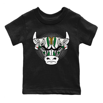 Air Jordan 4 Pine Green Sneaker Match Tees Sneaker Bull Head Sneaker Tees Nike SB Air Jordan 4 Pine Green Sneaker Release Tees Kids Shirts Black 2