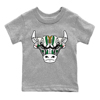 Air Jordan 4 Pine Green Sneaker Match Tees Sneaker Bull Head Sneaker Tees Nike SB Air Jordan 4 Pine Green Sneaker Release Tees Kids Shirts Heather Grey 2