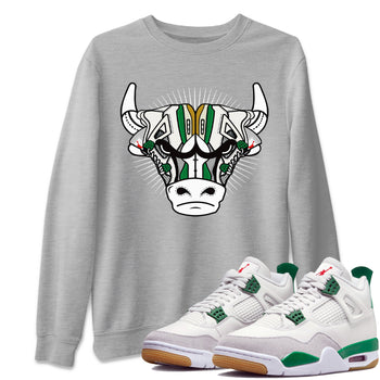 Air Jordan 4 Pine Green Sneaker Match Tees Sneaker Bull Head Sneaker Tees Nike SB Air Jordan 4 Pine Green Sneaker Release Tees Unisex Shirts Heather Grey 1
