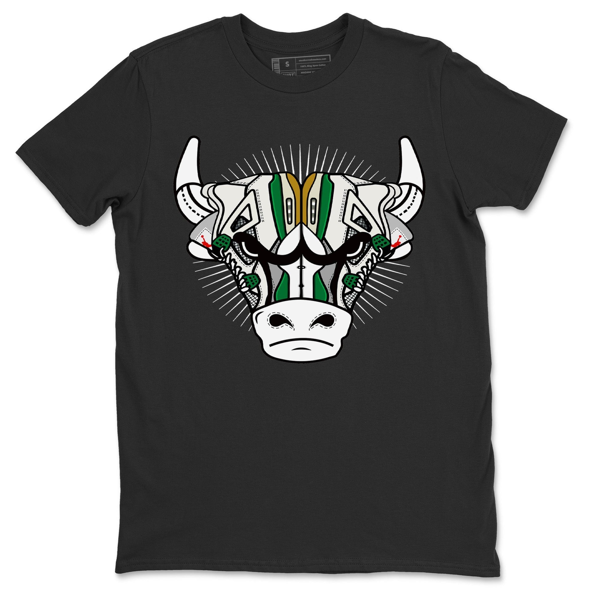 Jordan 4 Pine Green SB Sneaker Match Tees Sneaker Bull Head Sneaker Tees Nike SB Air Jordan 4 Pine Green Sneaker Tees Sneaker Release Shirts Unisex Shirts Black 2