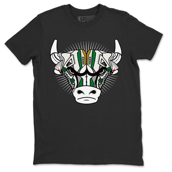 Jordan 4 Pine Green SB Sneaker Match Tees Sneaker Bull Head Sneaker Tees Nike SB Air Jordan 4 Pine Green Sneaker Tees Sneaker Release Shirts Unisex Shirts Black 2
