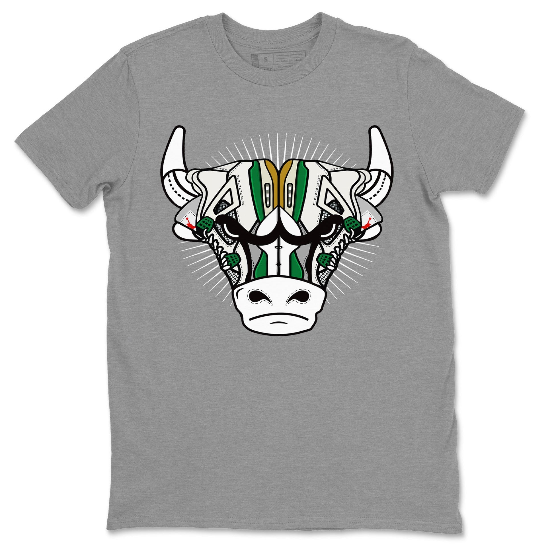 Jordan 4 Pine Green SB Sneaker Match Tees Sneaker Bull Head Sneaker Tees Nike SB Air Jordan 4 Pine Green Sneaker Tees Sneaker Release Shirts Unisex Shirts Heather Grey 2