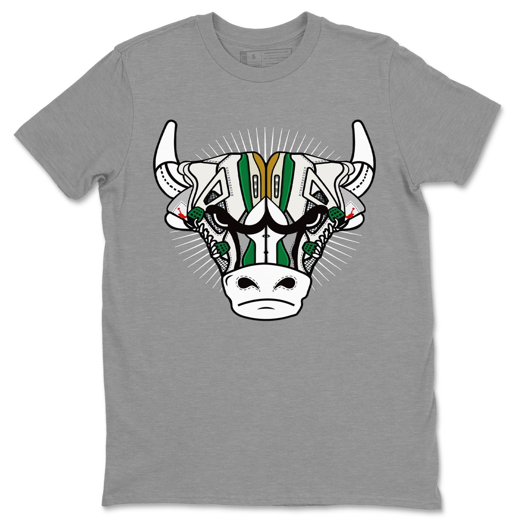 Air Jordan 4 Pine Green Sneaker Match Tees Sneaker Bull Head Sneaker Tees Nike SB Air Jordan 4 Pine Green Sneaker Release Tees Unisex Shirts Heather Grey 2