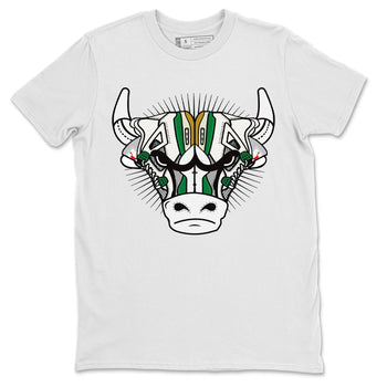 Jordan 4 Pine Green SB Sneaker Match Tees Sneaker Bull Head Sneaker Tees Nike SB Air Jordan 4 Pine Green Sneaker Tees Sneaker Release Shirts Unisex Shirts White 2