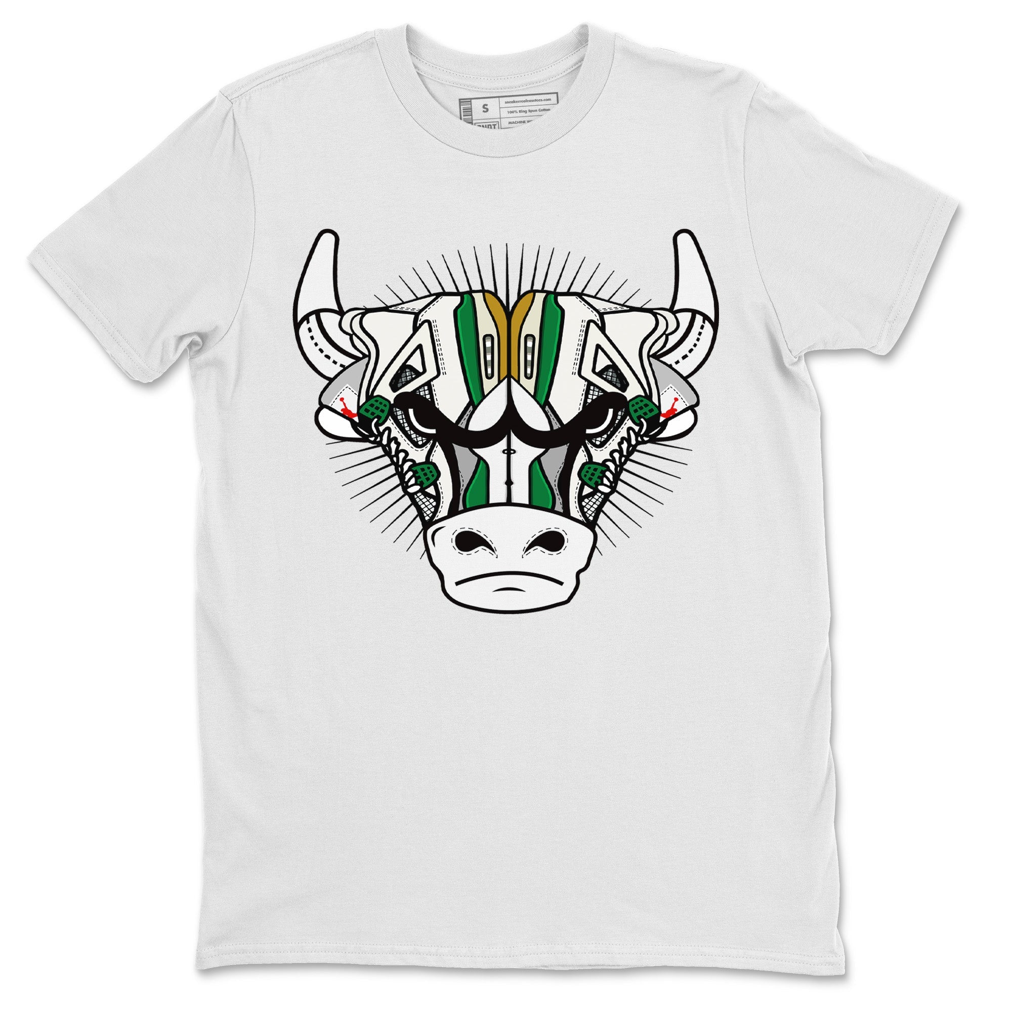 Air Jordan 4 Pine Green Sneaker Match Tees Sneaker Bull Head Sneaker Tees Nike SB Air Jordan 4 Pine Green Sneaker Release Tees Unisex Shirts White 2