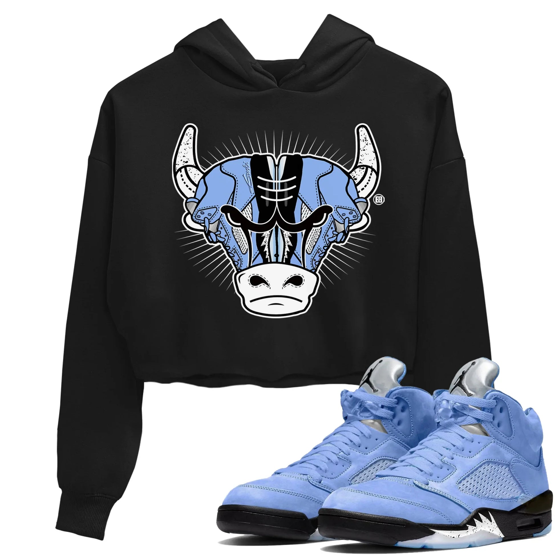 Jordan 5 UNC Sneaker Match Tees Sneaker Bull Head Sneaker Tees Jordan 5 UNC Sneaker Release Tees Women's Shirts