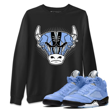Jordan 5 UNC Sneaker Match Tees Sneaker Bull Head Sneaker Tees Jordan 5 UNC SNRT Sneaker Tees Unisex Shirts