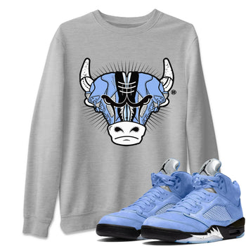 Jordan 5 UNC Sneaker Match Tees Sneaker Bull Head Sneaker Tees Jordan 5 UNC SNRT Sneaker Tees Unisex Shirts