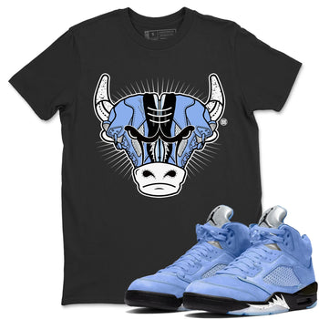 Jordan 5 UNC Sneaker Match Tees Sneaker Bull Head Sneaker Tees Jordan 5 UNC SNRT Sneaker Tees Unisex Shirts
