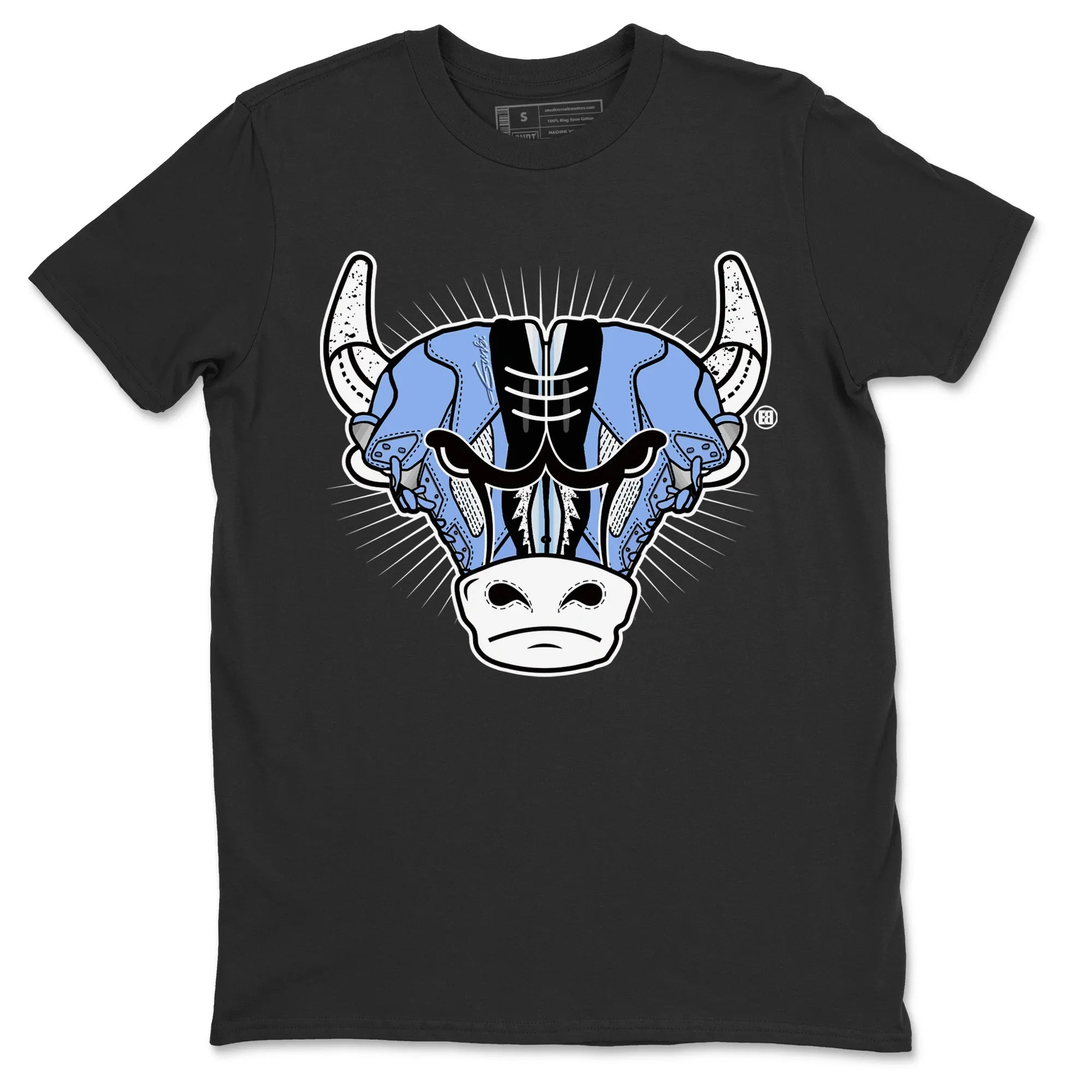 Jordan 5 UNC Sneaker Match Tees Sneaker Bull Head Sneaker Tees Jordan 5 UNC SNRT Sneaker Tees Unisex Shirts