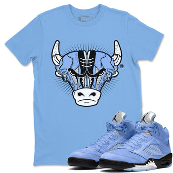 Jordan 5 UNC Sneaker Match Tees Sneaker Bull Head Sneaker Tees Jordan 5 UNC SNRT Sneaker Tees Unisex Shirts
