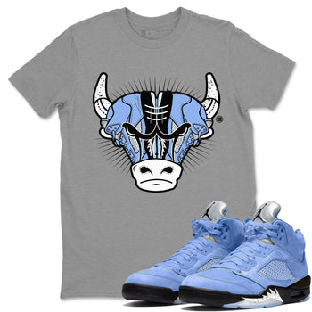 Jordan 5 UNC Sneaker Match Tees Sneaker Bull Head Sneaker Tees Jordan 5 UNC SNRT Sneaker Tees Unisex Shirts