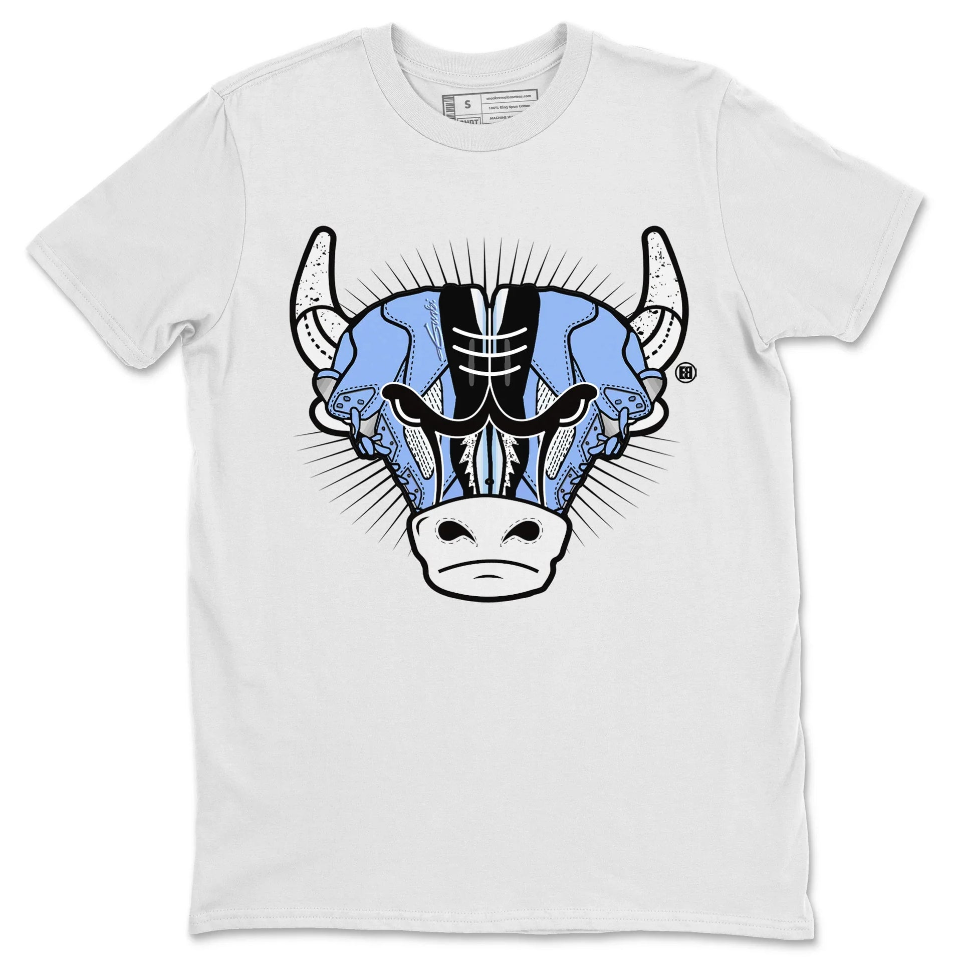 Jordan 5 UNC Sneaker Match Tees Sneaker Bull Head Sneaker Tees Jordan 5 UNC SNRT Sneaker Tees Unisex Shirts