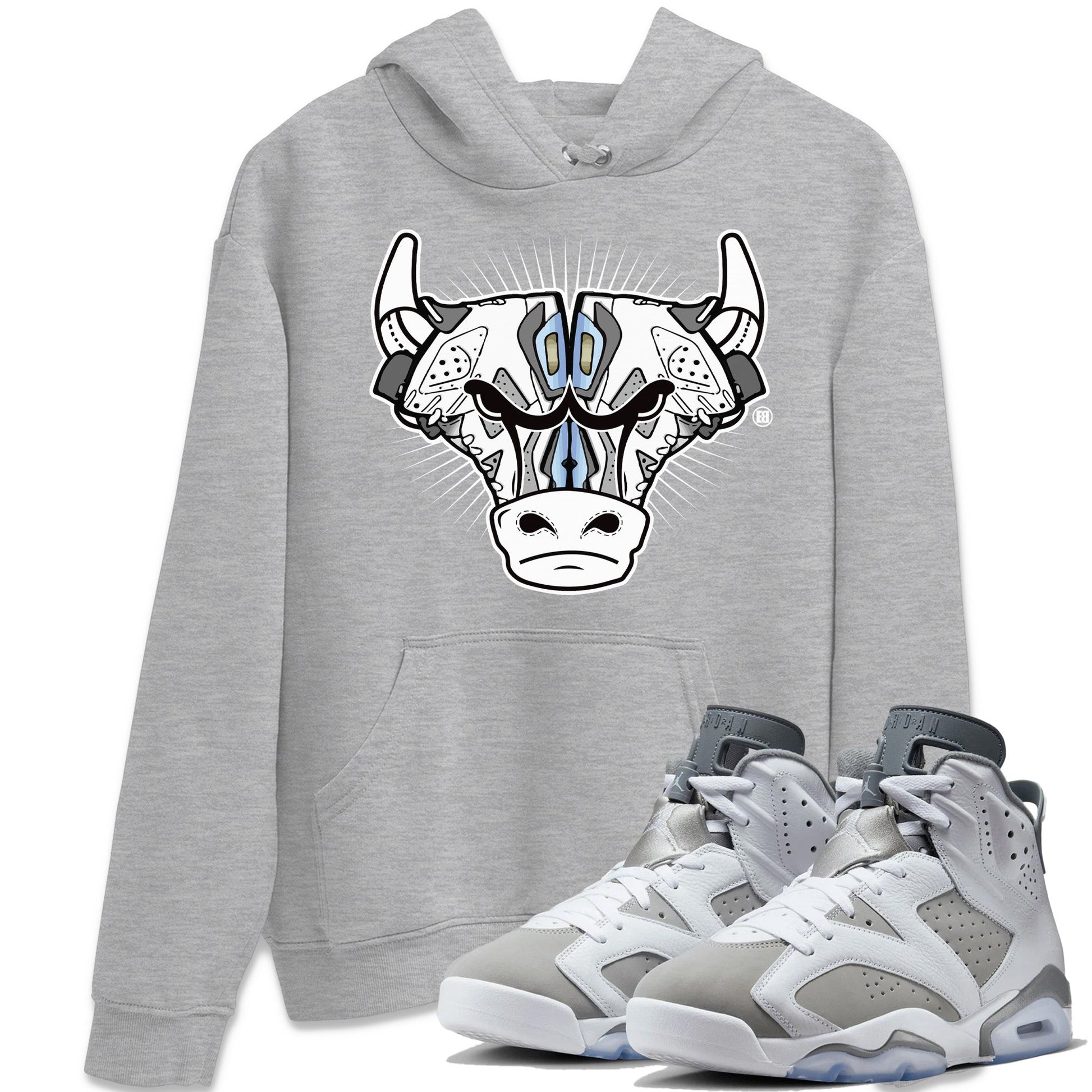 Jordan 6 Cool Grey Sneaker Match Tees Sneaker Bull Head Sneaker Tees Jordan 6 Cool Grey Sneaker Release Tees Unisex Shirts