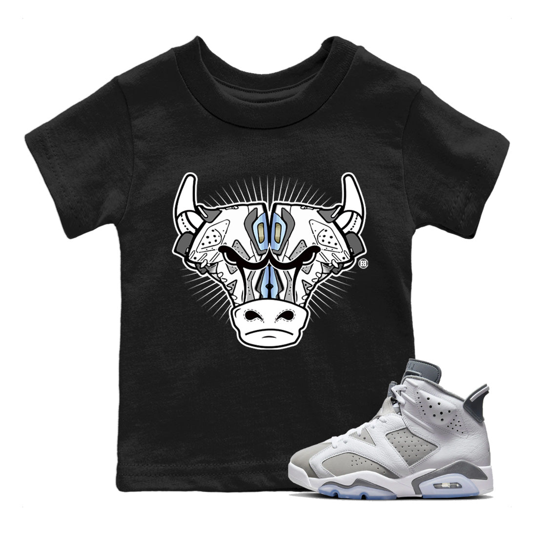 Jordan 6 Cool Grey Sneaker Match Tees Sneaker Bull Head Sneaker Tees Jordan 6 Cool Grey Sneaker Release Tees Kids Shirts