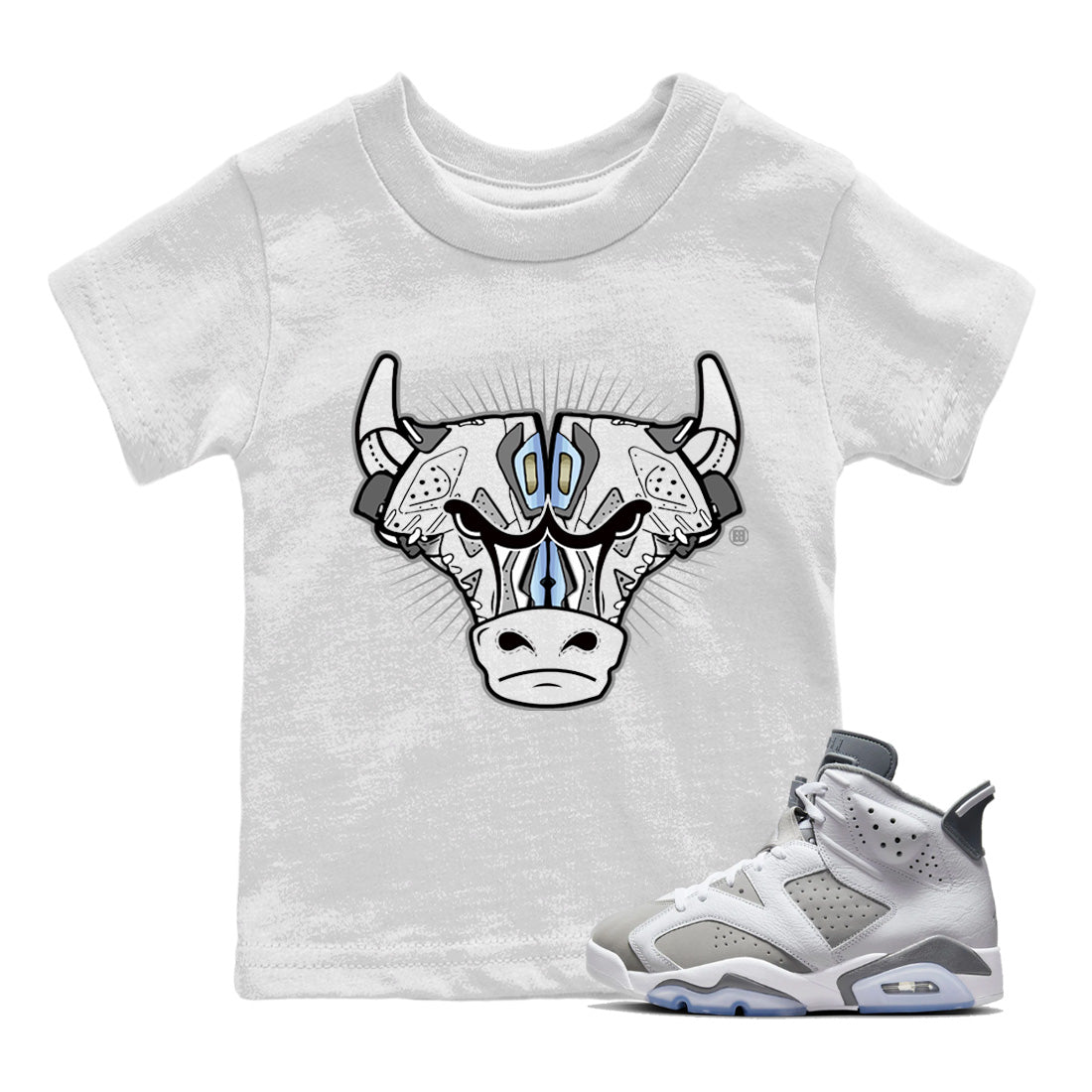 Jordan 6 Cool Grey Sneaker Match Tees Sneaker Bull Head Sneaker Tees Jordan 6 Cool Grey Sneaker Release Tees Kids Shirts