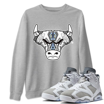 Jordan 6 Cool Grey Sneaker Match Tees Sneaker Bull Head Sneaker Tees Jordan 6 Cool Grey Sneaker Release Tees Unisex Shirts