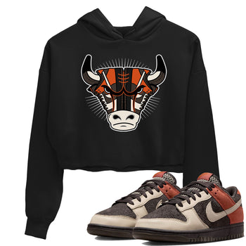 Nike Dunk Low Red Panda shirt to match jordans Sneaker Bull Head sneaker tees Dunk Red Panda SNRT Sneaker Release Tees Black 1 Crop T-Shirt
