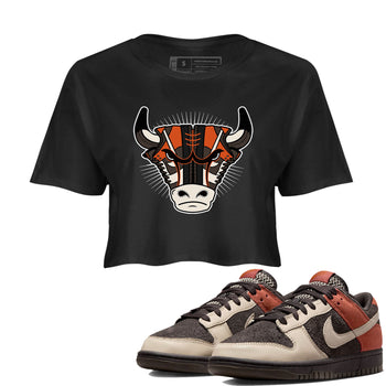 Nike Dunk Low Red Panda shirt to match jordans Sneaker Bull Head sneaker tees Dunk Red Panda SNRT Sneaker Release Tees Black 1 Crop T-Shirt