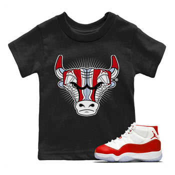 Jordan 11 Cherry Sneaker Match Tees Sneaker Bull Head Sneaker Tees Jordan 11 Cherry Sneaker Release Tees Kids Shirts
