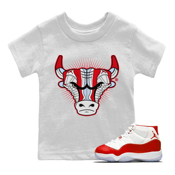 Jordan 11 Cherry Sneaker Match Tees Sneaker Bull Head Sneaker Tees Jordan 11 Cherry Sneaker Release Tees Kids Shirts
