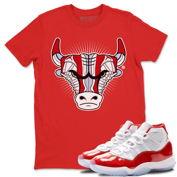 Jordan 11 Cherry Sneaker Match Tees Sneaker Bull Head Sneaker Tees Jordan 11 Cherry Sneaker Release Tees Unisex Shirts