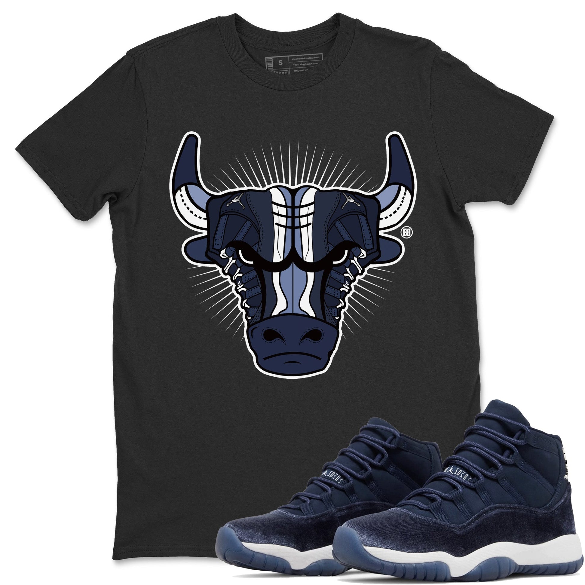 Jordan 11 Midnight Navy Sneaker Match Tees Sneaker Bull Head Sneaker Tees Jordan 11 Midnight Navy Sneaker Release Tees Unisex Shirts